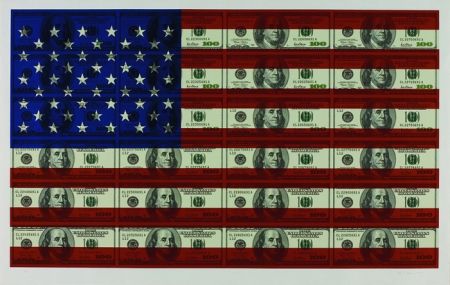 シルクスクリーン Gagnon - $100 U.S. Flag