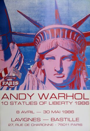 挿絵入り本 Warhol - 10 Statues of Liberty