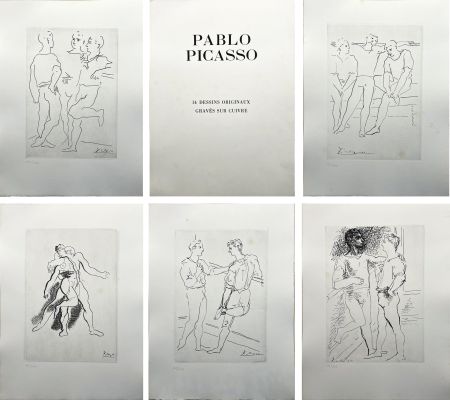 彫版 Picasso - 14 DESSINS DE PICASSO (Grâce et Mouvement) gravés sur cuivre (1943).‎