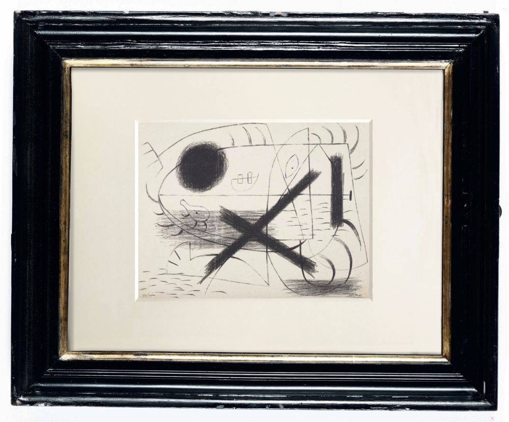 リトグラフ Miró - 1 (First work on paper piece ever known)