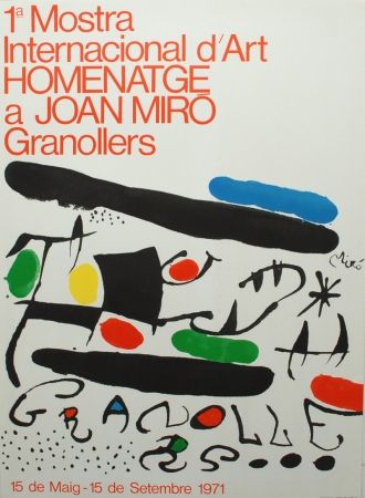 リトグラフ Miró - 1ª Mostra Internacional d'Art Homenatge a Joan Miró Granollers
