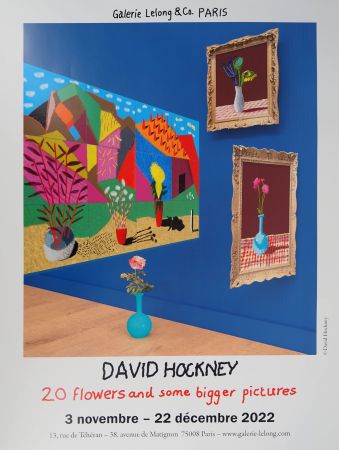 掲示 Hockney - 20 Flowers and Some Bigger Pictures