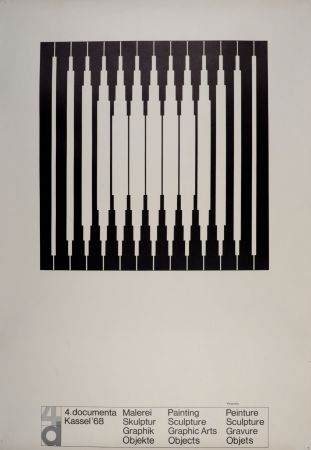 リトグラフ Vasarely - 4 documenta, Kassel, Germany, 1968