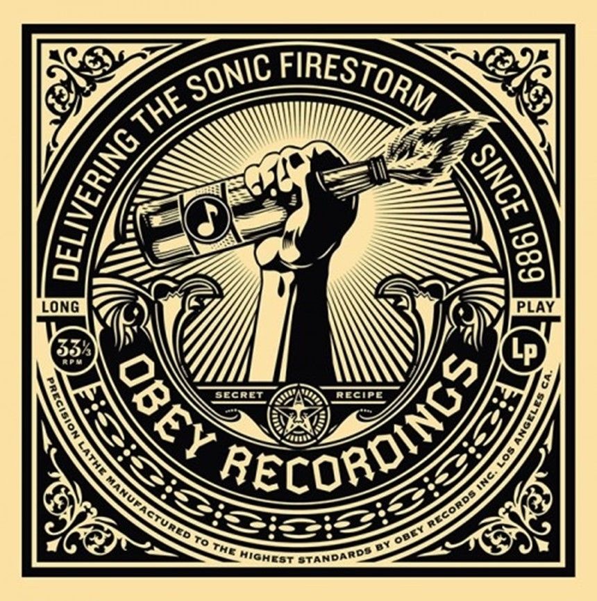 シルクスクリーン Fairey - 50 Shades of Black Box Set: Sonic Firestorm