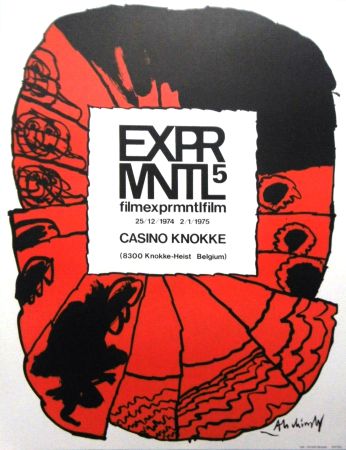 リトグラフ Alechinsky - '' 5e Festival du Film Expérimental de Knokke ''