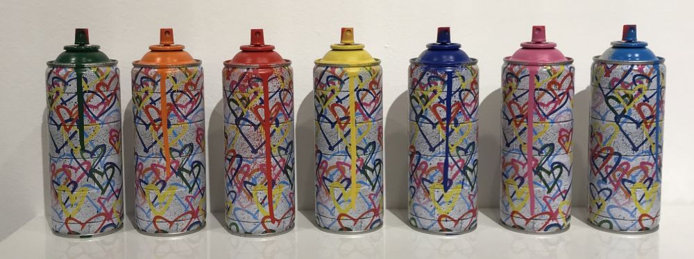 技術的なありません Mr. Brainwash - 7 Heart Spray Cans