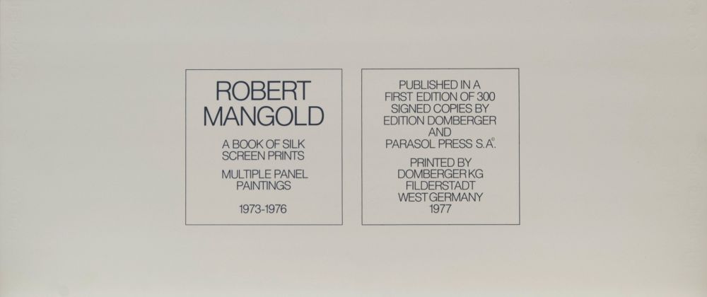 シルクスクリーン Mangold - A book of silkscreen prints