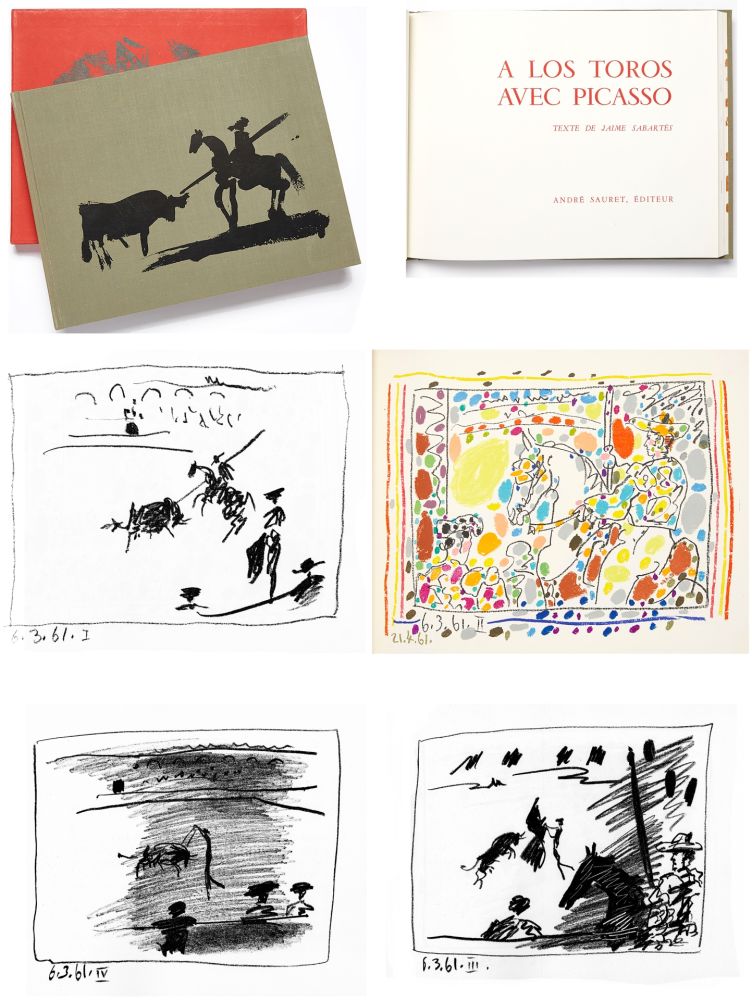 挿絵入り本 Picasso - A LOS TOROS avec Picasso. 4 lithographies originales (1961)