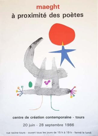 リトグラフ Miró - A Proximité des Poetes