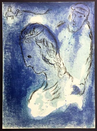 リトグラフ Chagall - ABRAHAM ET SARAH. Lithographie originale pour LA BIBLE