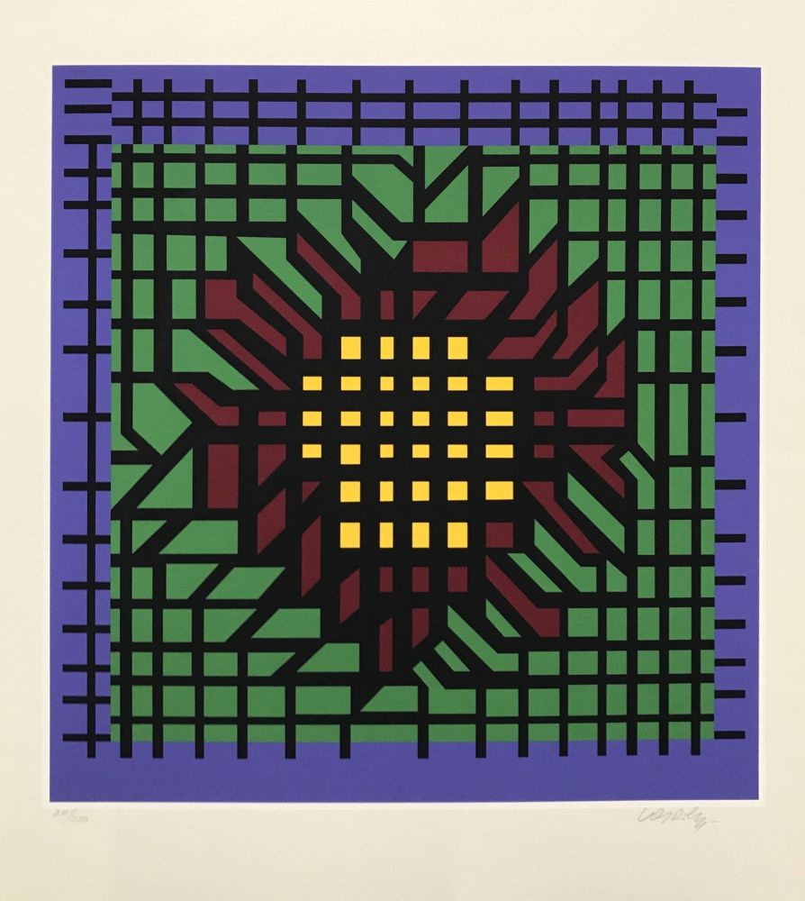 シルクスクリーン Vasarely - Abstract Composition