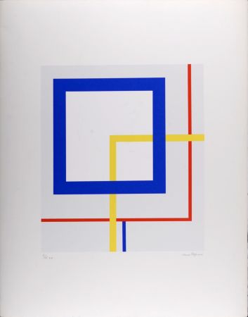 シルクスクリーン Reggiani - Abstract Composition, 1974 - Hand-signed!
