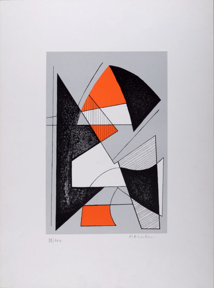 リトグラフ Magnelli - Abstract composition, c. 1960s - Hand-signed!