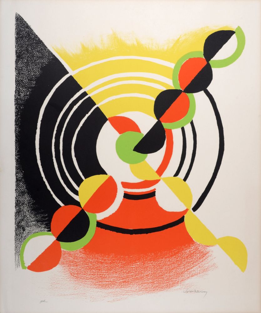 リトグラフ Delaunay - Abstract Composition, c. 1969 - Hand-signed