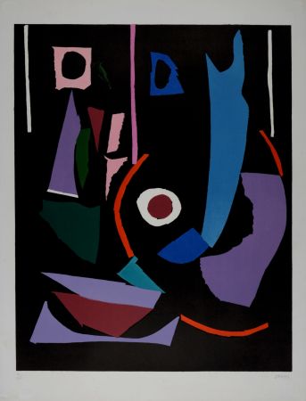 リトグラフ Lanskoy - Abstract Composition, c. 1970 - Hand-signed