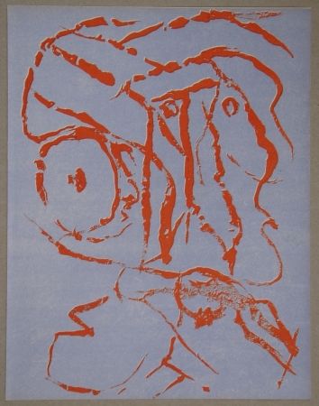 リトグラフ Alechinsky - Abstract head