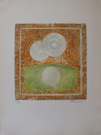 エッチングと　アクチアント Fiorini - Abstraction aux deux soleils