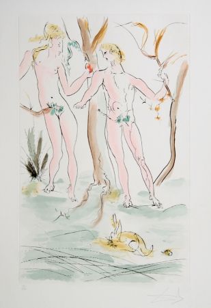 彫版 Dali - Adam et Eve from the Homage a Albrecht Durer Suite