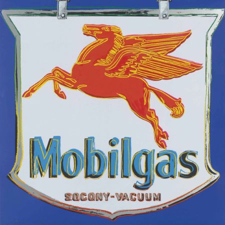 シルクスクリーン Warhol - Ads : Mobilgas, 1985