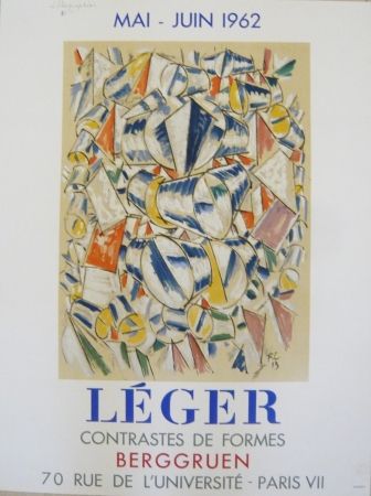 掲示 Leger - Affiche exposition  contrastes de formes galerie Berggruen