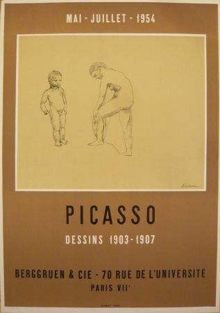 掲示 Picasso - Affiche exposition dessins 1903-1907 galerie Berggruen