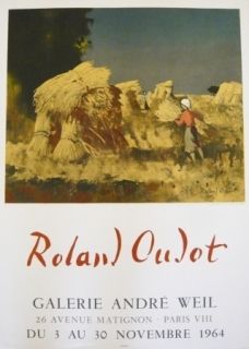 掲示 Oudot - Affiche exposition galerie André Weil