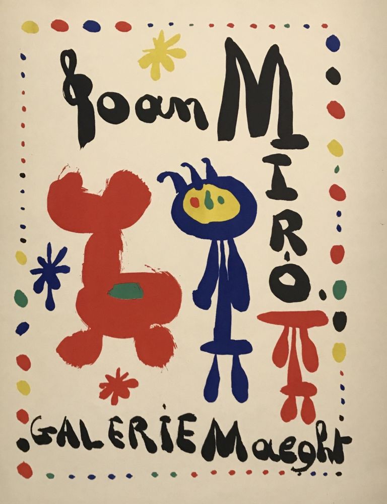 リトグラフ Miró - Affiche Exposition (Galerie Maeght)