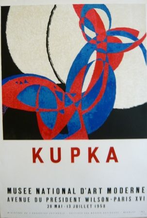 リトグラフ Kupka - Affiche exposition Musée d'art moderne