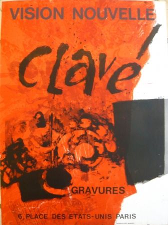 掲示 Clavé - Affiche exposition Vision nouvelle