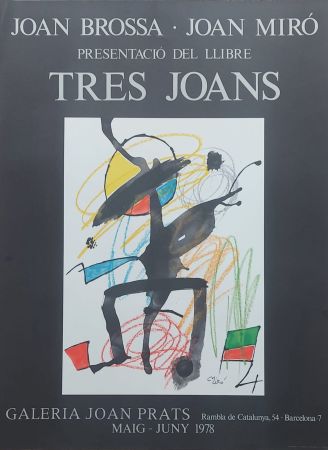 リトグラフ Miró - Affiche lithographie - Exposition Tres Joans, 1978