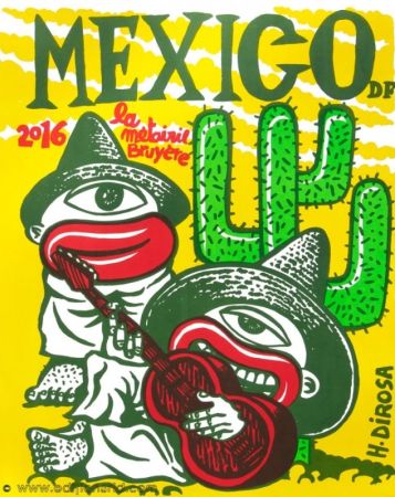 リトグラフ Di Rosa - Affiche Mexico