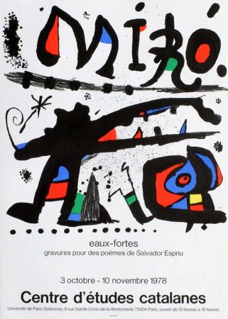 掲示 Miró - Affiche originale 