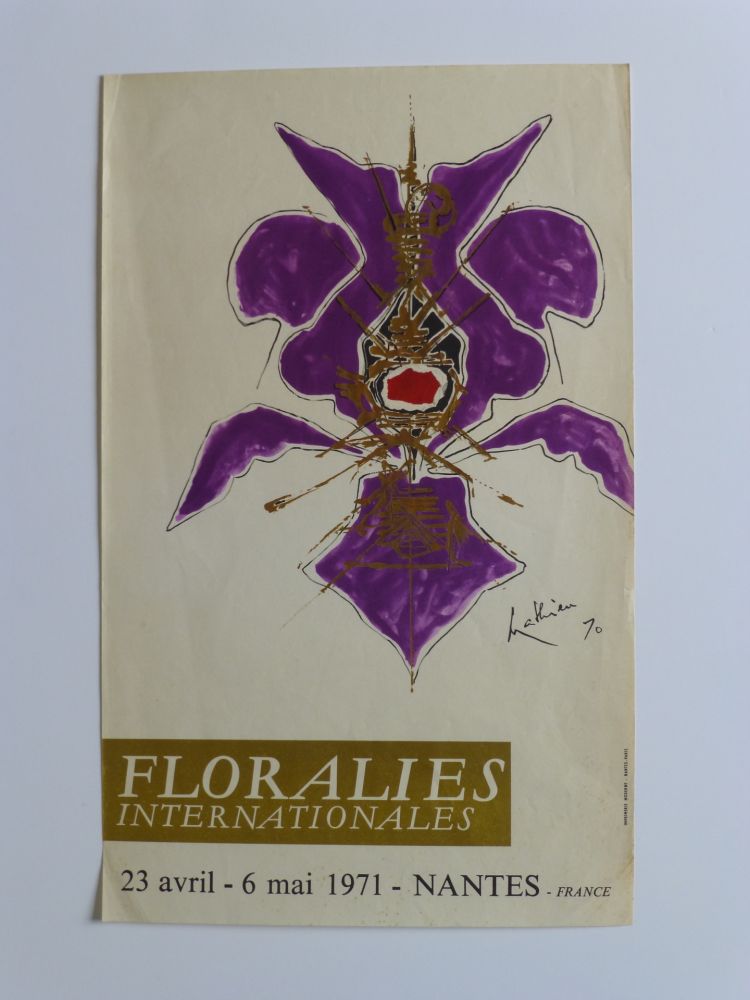 掲示 Mathieu - Affiche pour les floralies de Nantes 1971