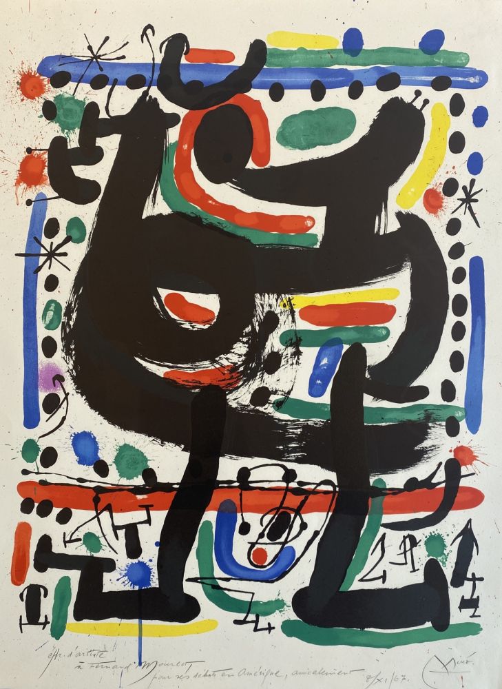 リトグラフ Miró - Affiche pour Mourlot