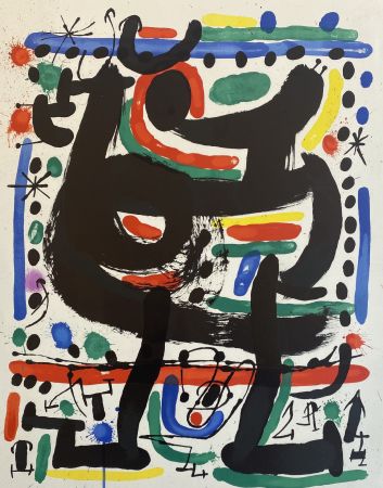 リトグラフ Miró - Affiche pour Mourlot