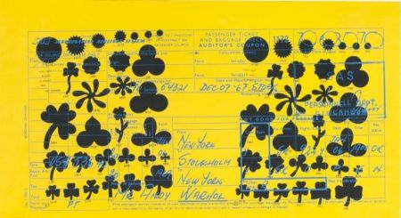 シルクスクリーン Warhol - After Andy Warhol SAS Passenger Ticket (Feldman & Schellmann II.20)