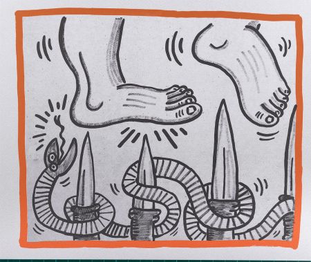 リトグラフ Haring - Against all Odds, 1990