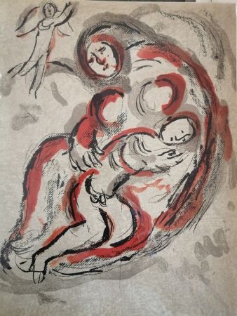 リトグラフ Chagall - Agar dans le Désert