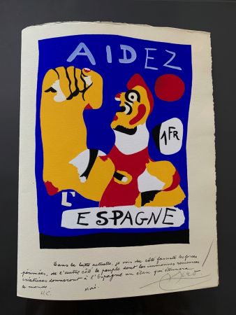 ステンシル Miró - Aidez l'Espagne