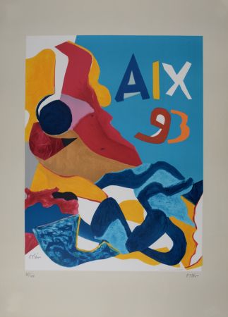 リトグラフ Esteve - Aix 93, 1993 - Hand-signed