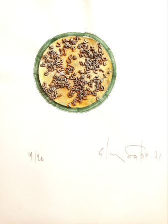技術的なありません Unknown - Alain Satié (1944, Toulouse - 2011, Paris), Composition lettriste, 1971, Mixed media and collage on paper