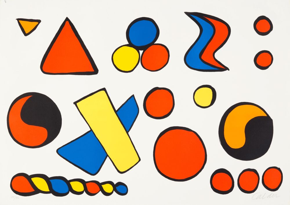 リトグラフ Calder - Alphabet et Saucisson, c.