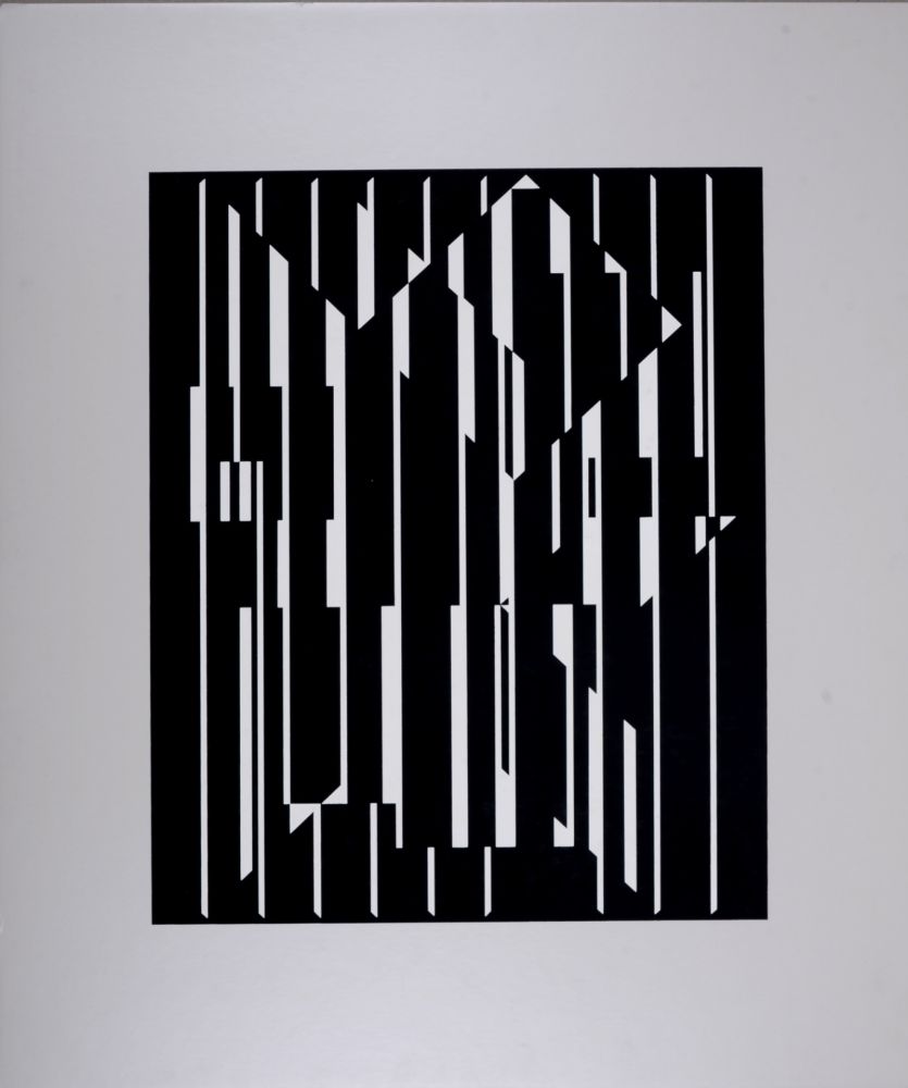 シルクスクリーン Vasarely - Altair-Neg, circa 1955