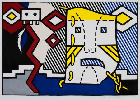 木版 Lichtenstein - American Indian Theme V