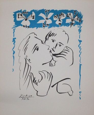 リトグラフ Picasso - Amour maternel