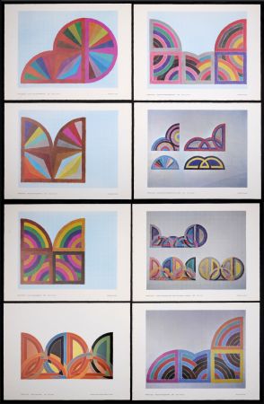 オフセット Stella - An Exhibition of Recent Paintings and Drawings (Study for painting), 1968 - Set of 8 Offset prints