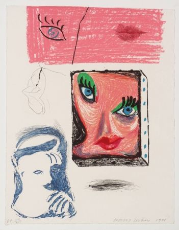 エッチングと　アクチアント Hockney - An image of Celia