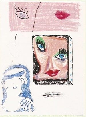 リトグラフ Hockney - An image of Celia Study