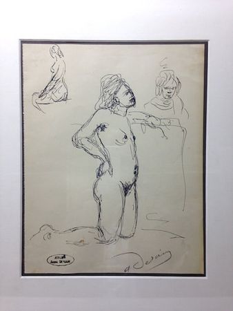 技術的なありません Derain - André Derain (1880-1954). Etude de nu. Encre sur papier signée.