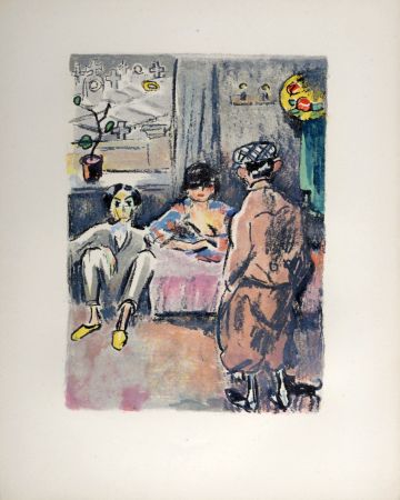 リトグラフ Van Dongen - André Salmon et Mac Orlan, Rue Saint Vincent, 1949